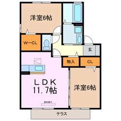 ロイヤルタウン F棟の物件間取画像